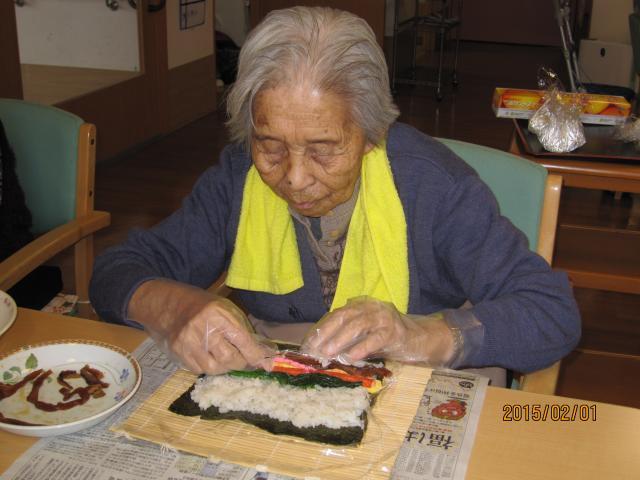 2月1日　節分の恵方巻き作り