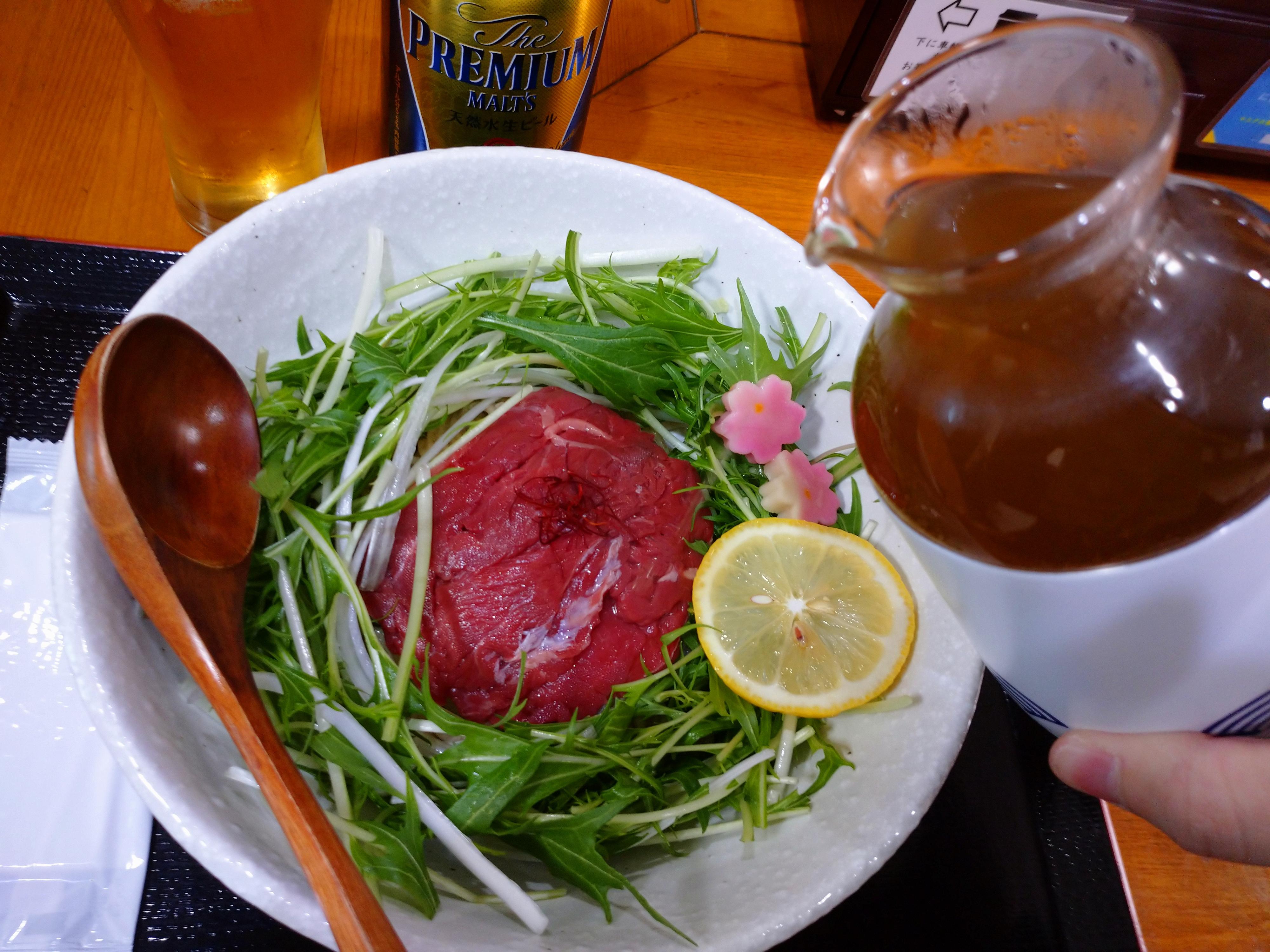 「麺処さくら庵」さんで馬肉を使ったラーメンを食べてきた♪